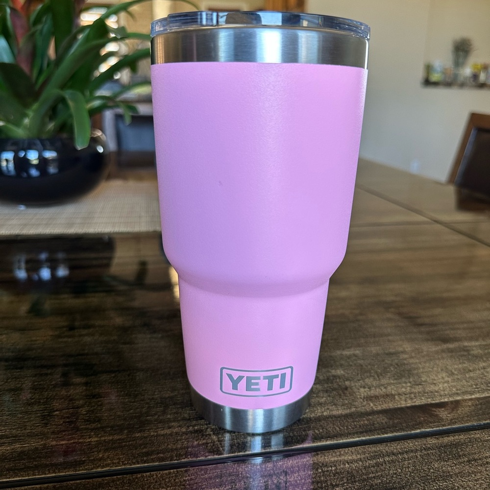 Yeti Rambler 30 ounce Tumbler with mag slider lid limited edition pink